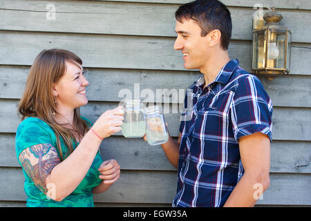 Paio di tostatura. Foto Stock