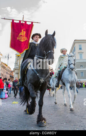 Sfilata di Carnevale Romano 2015 Foto Stock