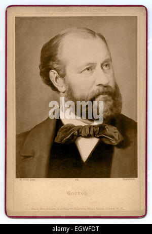 Armadio vittoriano Card ritratto di Charles Gounod 1818 - 1893, da un dipinto di Eugene Felix,1837-1906 pubblicato da Friedrich Bruckmann circa1870 Foto Stock