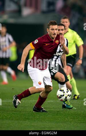 Roma, Italia. 2 Mar, 2015. Francesco Totti (Roma) Calcio/Calcetto : Italiano 'Serie A' match tra AS Roma 1-1 Juventus allo Stadio Olimpico di Roma, Italia . © Maurizio Borsari/AFLO/Alamy Live News Foto Stock