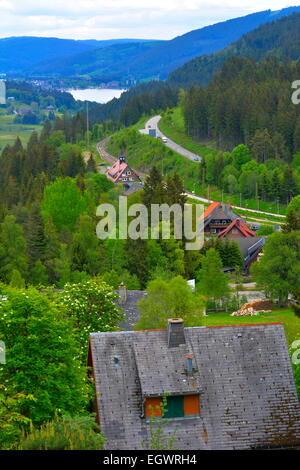 Schwarzwald, Baden-Württemberg Hochschwarzwald, Schwarzwaldhaus mit Tittisee, Foto Stock