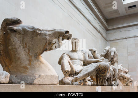 La questione dei marmi del Partenone al British Museum di Londra, Inghilterra, Regno Unito Foto Stock