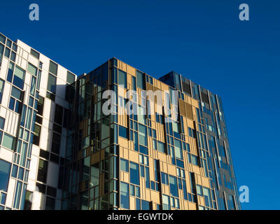 Esterno del moderno edificio dall'Arena O2 sulla penisola di Greenwich, Londra Foto Stock