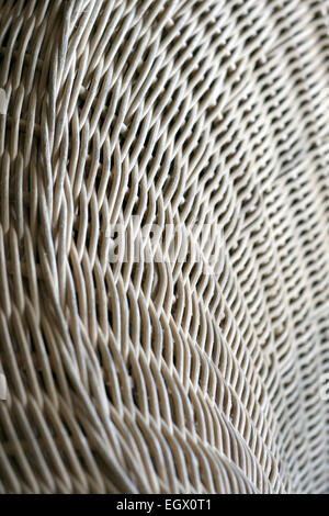 Zucchero di canna o di sfondo di vimini- che mostra i dettagli di interlacciato struttura di armatura del cestello o mobili Foto Stock