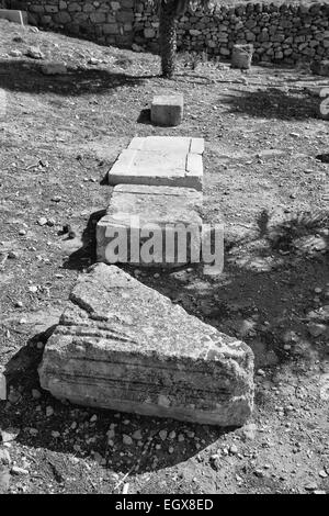 Kamarina, romana cippi dall antica città greca. Sicilia Foto Stock