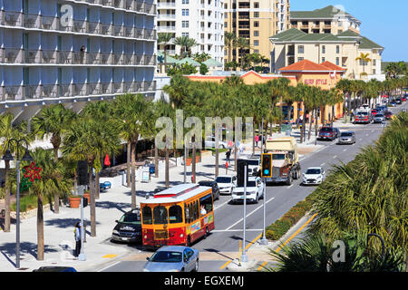 Mandalay Avenue, Clearwater Beach vicino a Tampa Bay, Florida, America, STATI UNITI D'AMERICA Foto Stock