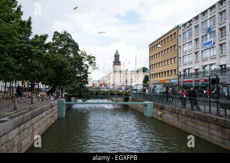 Il canale a Göteborg in Svezia Scandinavia Foto Stock
