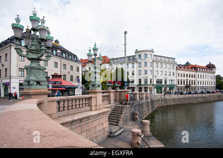 Il canale a Göteborg in Svezia Scandinavia Foto Stock