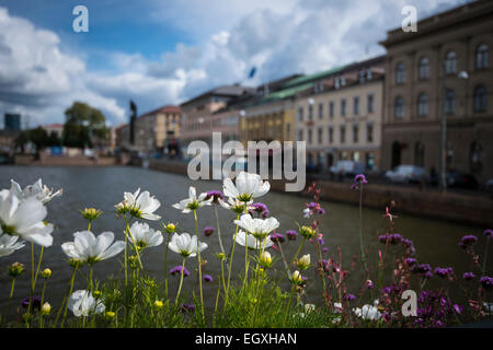 Il canale a Göteborg in Svezia Scandinavia Foto Stock