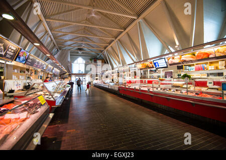 Feskekörka mercato del pesce, Göteborg, Västra Götaland County, Svezia Foto Stock