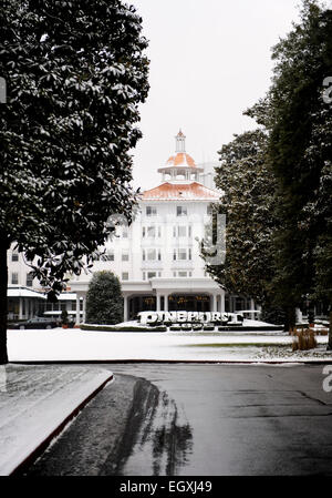 Una scena invernale a La Carolina Hotel in Pinehurst North Carolina Foto Stock