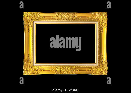 Antica cornice dorata isolati su sfondo bianco Foto stock - Alamy