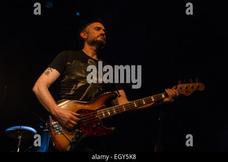 Lubiana, Slovenia. 3 Marzo, 2015. Regno Unito banda elettronica di agnello (Lou Rhodes e Andy Barlow) la preformatura sul palco di Kino Sisko a Ljubljana, Slovenia il 3 marzo. Credito: Nejc Trpin/Alamy Live News Foto Stock