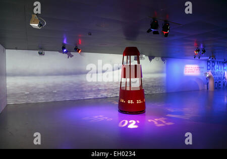 Parte del 'i nostri marinai' installazione di ingresso presso il Danish Maritime Museum (M/S Museet per Søfart), Elsinore / Helsingør Danimarca Foto Stock