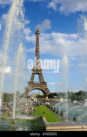 Parigi, Tour Eiffel Foto Stock