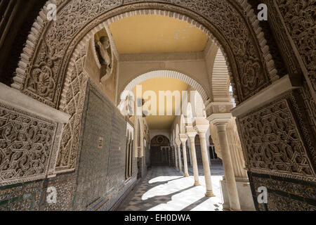 Ingresso alla Casa de Pilatos il cortile di un palazzo Andalisian a Siviglia Foto Stock