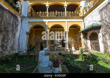 Casa de Pilatos giardino, un palazzo Andalisian a Siviglia Foto Stock