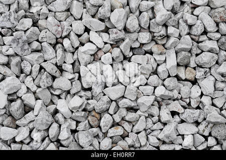 Sfondo costituito di un primo piano di una pila di pietra schiacciata Foto Stock