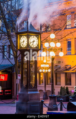 Il vapore orologio, Gastown, Vancouver, British Columbia, Canada Foto Stock