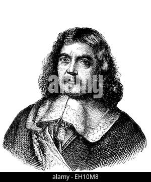 Henri de la Tour d'Auvergne, Vicomte de Turenne, 1555 - 1623, duca di Bouillon e il Maresciallo di Francia, xilografia dal 1880 Foto Stock