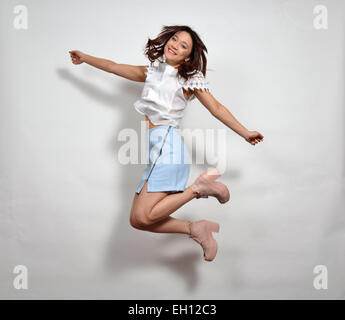 Modello di adolescenti studio shoot, Hounslow, Greater London, England, Regno Unito Foto Stock