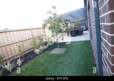 Alfresco Entertaining Area nella dimora suburbana a Melbourne in Australia Foto Stock