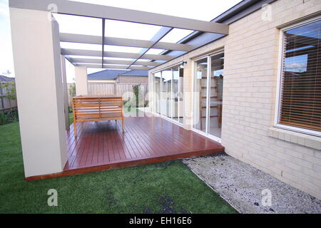 Alfresco Entertaining Area nella dimora suburbana a Melbourne in Australia Foto Stock