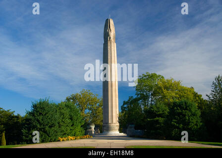 La guerra mondiale I Memorial, Walnut Hill Park di New Britain, Connecticut Foto Stock