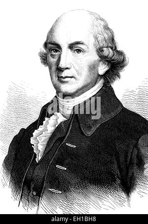 Johann Gottfried von Herder, 1744 - 1803, poeta, storico illustrazione, 1877 Foto Stock