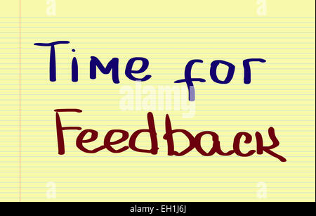 Tempo per il concetto di feedback Foto Stock