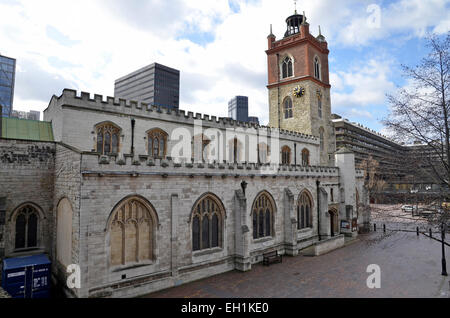 Giles Church, Cripplegate, Barbican, Londra Foto Stock