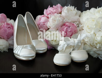 Scarpe da sposa Foto Stock