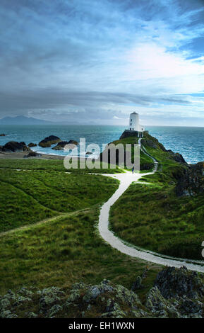 Ynys Llanddwyn Island è un magico promontorio di SW Anglesey, Ynys Mon, Galles della famosa leggenda romantica e di pace. Foto Stock