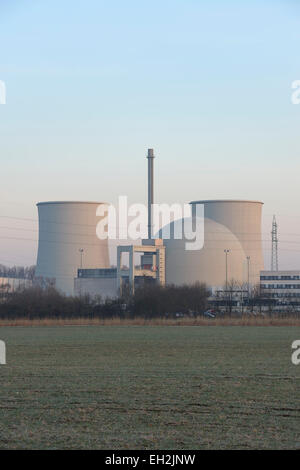 Biblis Centrale Nucleare, Biblis, Hesse, Germania Foto Stock