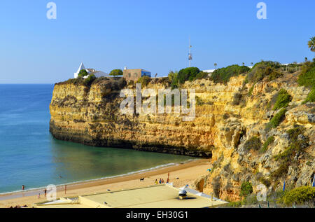 La spiaggia di Senhora da Rocha in Portogallo Foto Stock