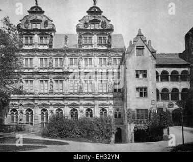 Uno dei primi autotypes di Heidelberg, Germania, fotografia storica, 1884 Foto Stock