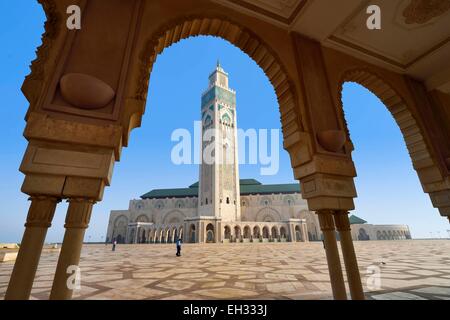 Il Marocco, Casablanca, Gran Moschea di Hassan II Foto Stock
