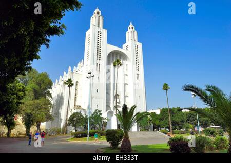 Il Marocco, Casablanca, Basilica del Sacre Coeur, architetto Paolo Tournon (costruito tra il 1930 e 1953) Foto Stock