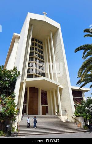 Il Marocco, Casablanca, Notre-Dame-de-Lourdes costruito nel 1954 dall'architetto Achille Dangleterre Foto Stock