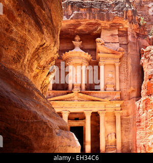 Tesoro di Petra (Al Khazneh), Giordania Foto Stock