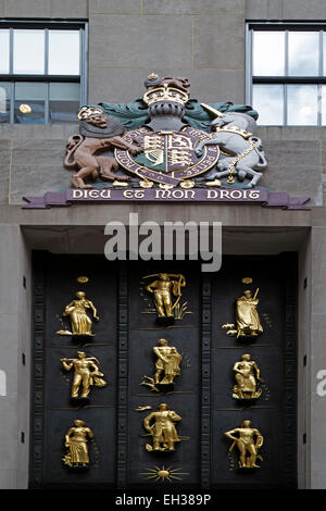 British Empire edificio nel centro Rockefeller, Midtown Manhattan, New York, New York, Stati Uniti d'America Foto Stock