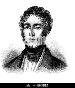 Karl Braun, 1822 - 1893, un politico tedesco, che si è battuto per la libertà degli scambi come parte del suo lavoro sociale, incisione su legno, circa 1880 Foto Stock