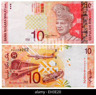 10 ringgit banconota, Abdul Rahman di Negeri Sembilan, Malaysia, 2001 Foto Stock