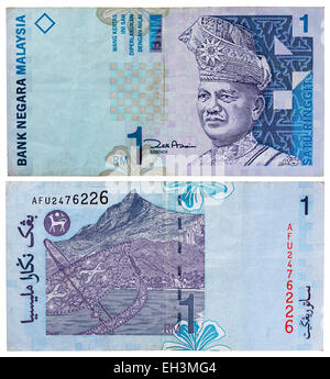 1 ringgit banconota, Abdul Rahman di Negeri Sembilan, Malaysia, 2000 Foto Stock