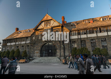 Il Victorian British-ser town hall a Shimla, Himachal Pradesh, India Foto Stock