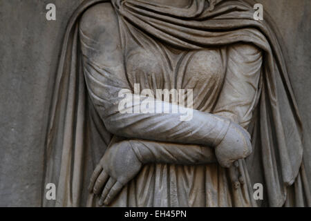 L'Italia. Roma. Musei Capitolini il cortile del Palazzo dei Conservatori. Personificazioni delle province, Gallica, soggetto a Roma. Foto Stock