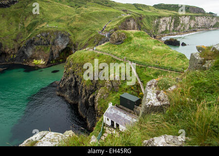 Corda-a-Rede bridge, Co. Antrim, Irlanda Foto Stock