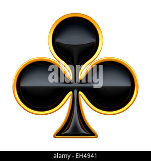 Club Card si adatta con golden framing isolato su bianco Foto Stock