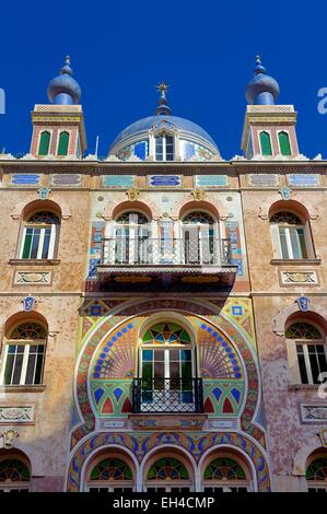 Principato di Monaco, Monaco, Quartiere Moneghetti, Villa Danichgah stile persiano sul Boulevard du Jardin Exotique Foto Stock