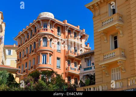 Principato di Monaco, Monaco, La Condamine district, Quartiere Moneghetti, Palais Mont Fleuri sul Boulevard du Jardin Exotique Foto Stock